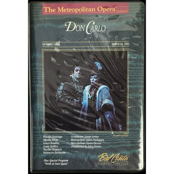 The Metropolitan Opera Don Carlo (Verdi, 1983) 2 VHS Set Opera Performance - Picture 1 of 4
